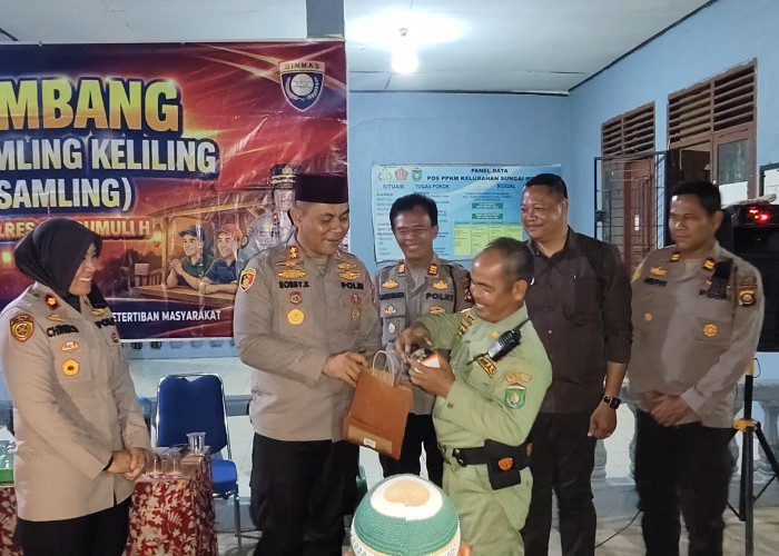 Polres Prabumulih Aktifkan Samling, Warga Sungai Medang Diajak Perkuat Satkamling