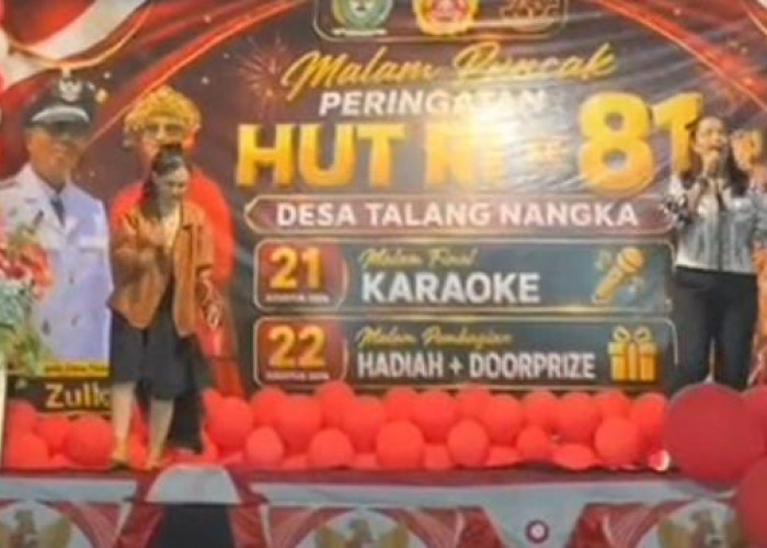 Meriahkan HUT RI ke-81, Desa Talang Nangka Umumkan Juara Lomba Karaoke Malam Ini