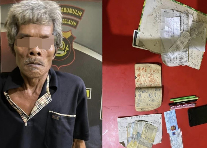 Kakek Supono Diciduk Polisi Saat Tulis Nomor Togel di Prabumulih