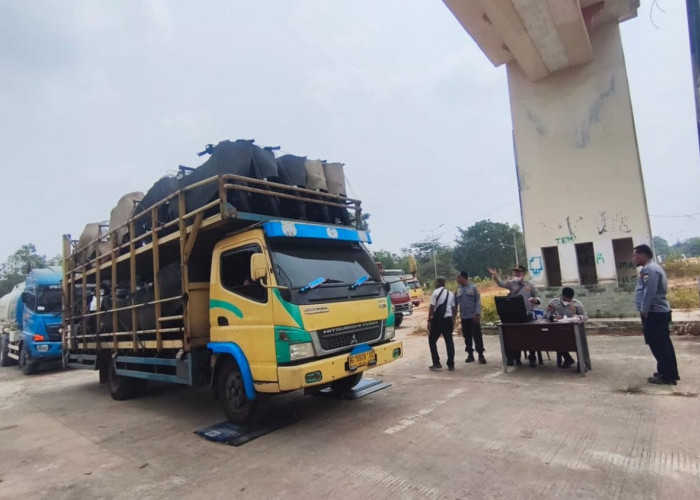 Belasan Truk Terjaring Razia di Prabumulih, Petugas Temukan Pelanggaran ODOL