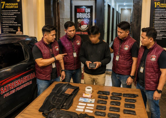 Pemuda 23 Tahun di Prabumulih Diciduk, 92 Gram Ganja Siap Edar Disita Polisi