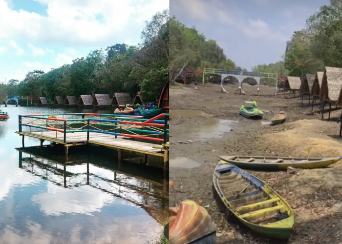 Viral! Penampakan Danau Shuji Lembak Kering, Netizen: Kesempatan Desain Ulang 