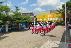 Jelang Lomba Gerak Jalan HUT RI, SDN 39 Prabumulih Gembleng Siswa Bangun Karakter