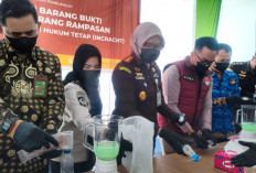 185,23 Gram Sabu Dimusnahkan Kejari Prabumulih, Berasal dari 29 Perkara