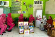 Rayakan HKGB ke-74 dengan Berbagi, Bhayangkari Prabumulih Kunjungi Anak Panti