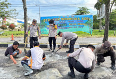 Aksi Nyata Program BELIDA: 60 Personel Turun Perbaiki Jalan Lingkar Prabumulih