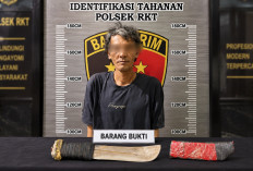 Patroli Malam Polsek RKT Temukan Pria Bawa Senjata Tajam di Dekat Gerbang Tol