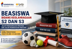 Kemenpora-LPDP Buka Beasiswa S2 dan S3 Keolahragaan 2026, Pendaftaran Berlangsung hingga 31 Juli