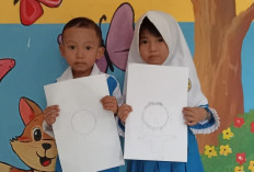 Kreatif Sejak Dini, Siswa TK IT Shoutul Quran Prabumulih Ubah Lingkaran Jadi Karya Unik