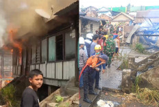Kebakaran Hebat di Gang 2 Saudara Prabumulih, 7 Bedeng Hangus Dilalap Api: 1 Korban Luka Bakar