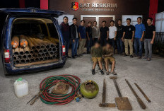 Tekab 11 Polres Prabumulih Bongkar Pencurian 38 Pipa Pertamina, Dua Pelaku Ditangkap